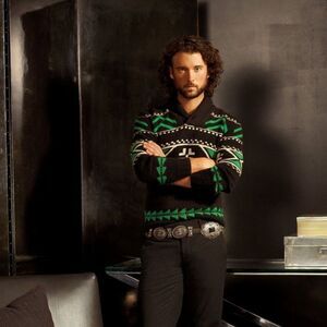 Polo Ralph Lauren Unisex Multi Geometric Shawl Collar Apres Ski Sweater